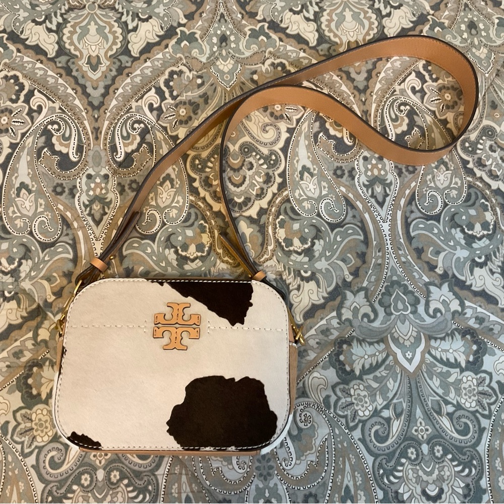 New Tory Burch McGraw Calf Hair Crossbody Camera Bag Rare - Picture 8 of 15